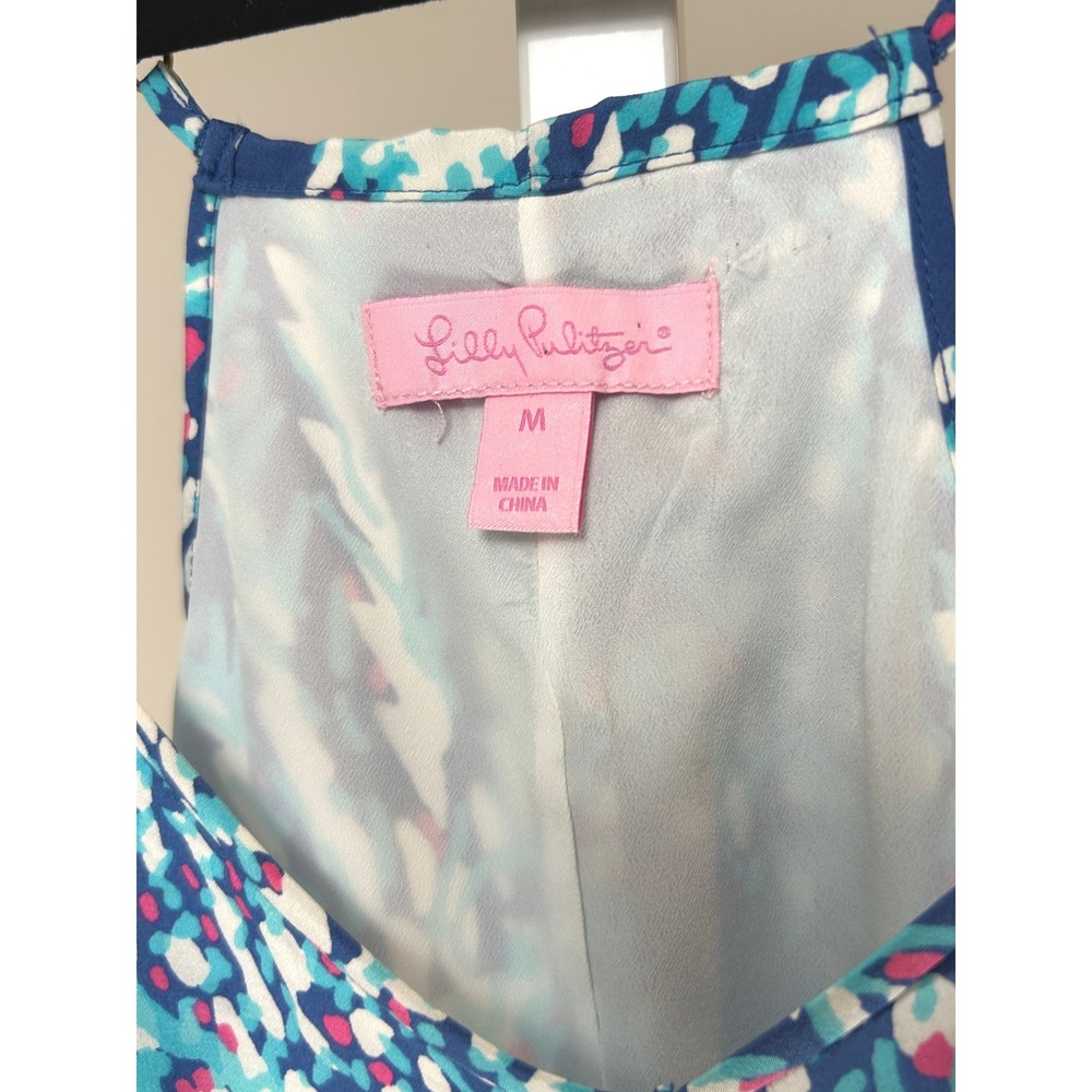 Lilly Pulitzer Good Reef Racerback Mini Dress Blue Resort Women's Medium - Picture 5 of 8